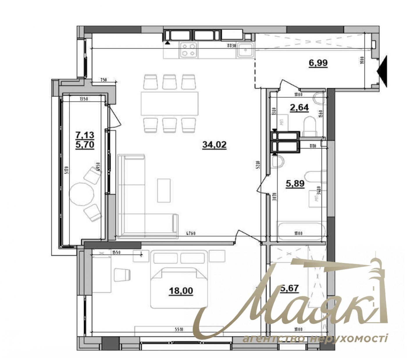 Продаж 1 кімнатної квартири в ЖК Maxima Residence, вул. Коновальця, Печерськ