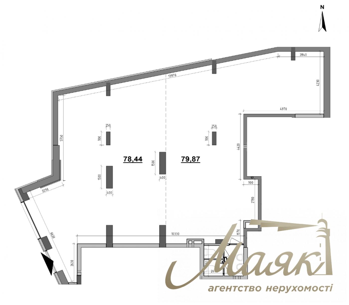 Продаж комерційного приміщення площею 180,27 м² у ЖК «Maxima Residence» у центрі Києва