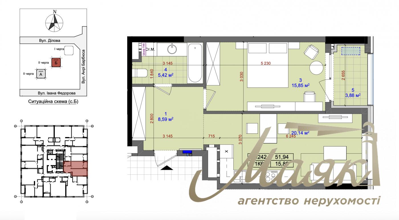 Продаж 1к квартири в ЖК Tetris Hall