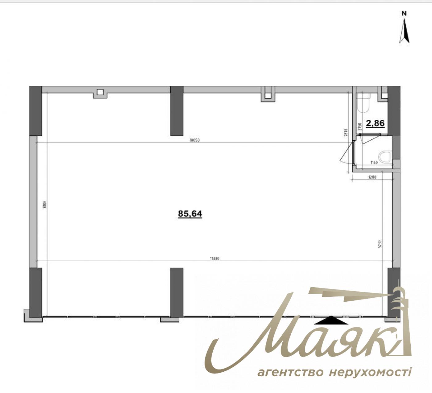 Продаж комерційного приміщення площею 88,5 м², ЖК «Максима»