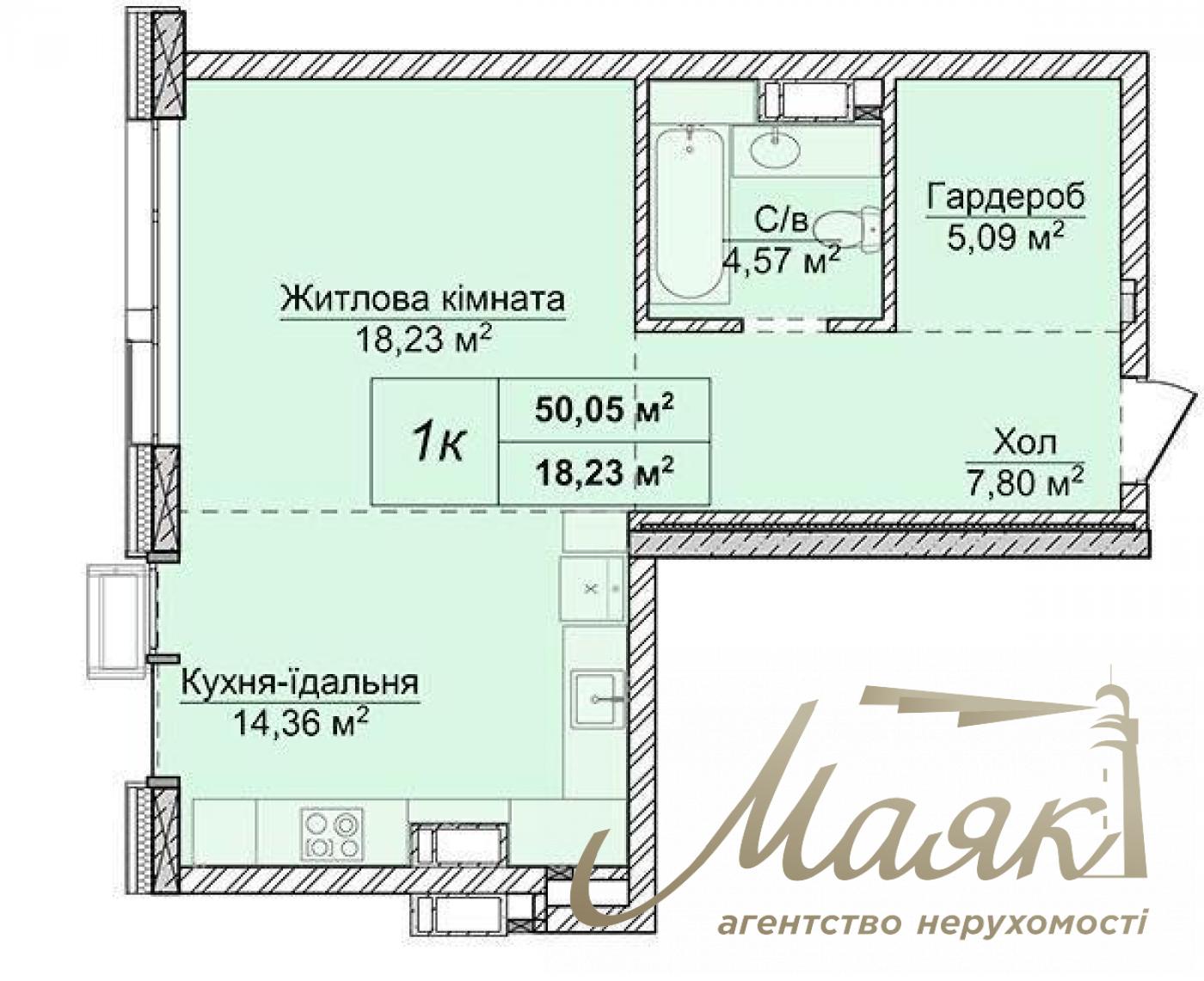Продаж 1-кімнатної квартири ЖК Новопечерські Липки, вул. Верхогляда