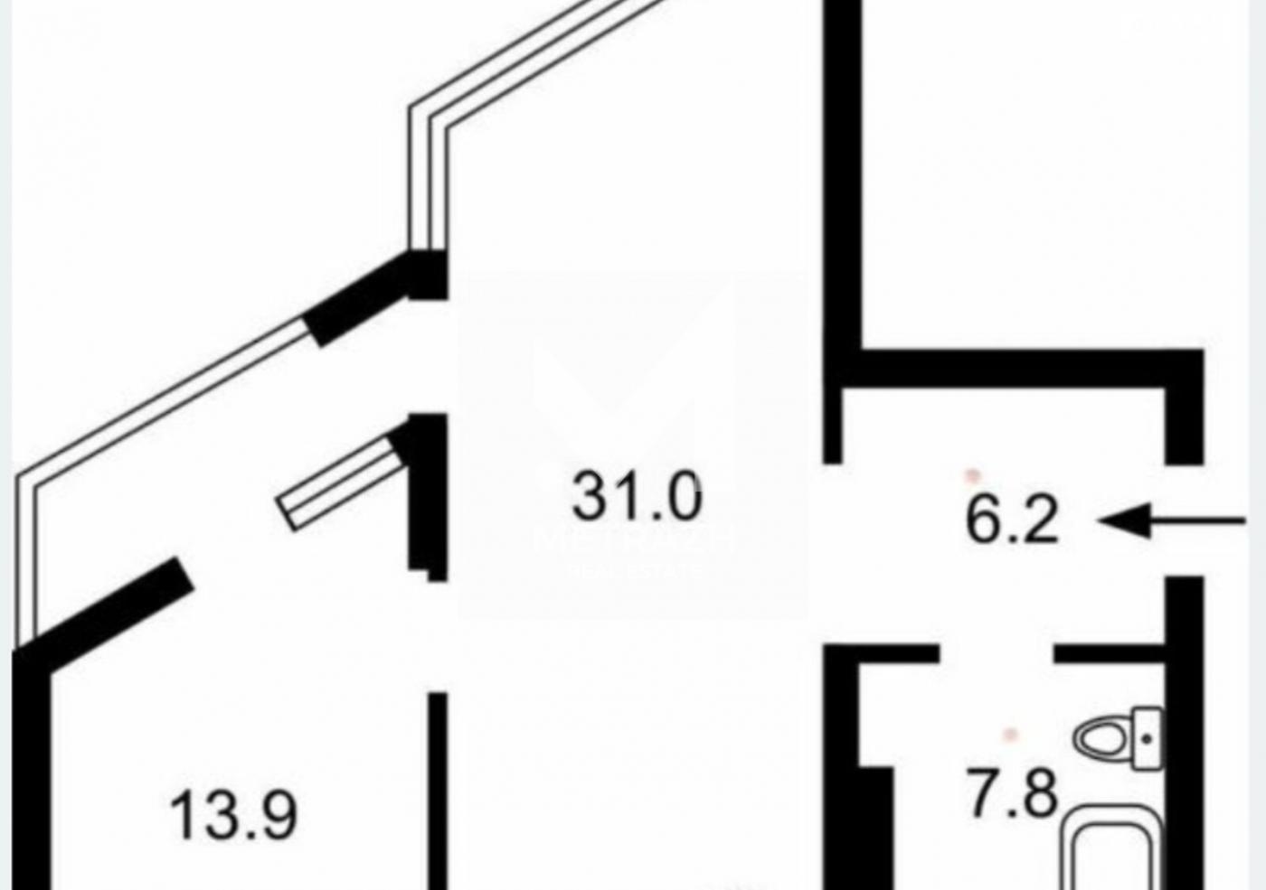 Продаж 2-кімнатної квартири 63 м², Осокорська, ЖК Зарічний • ID 7728 — фото 2