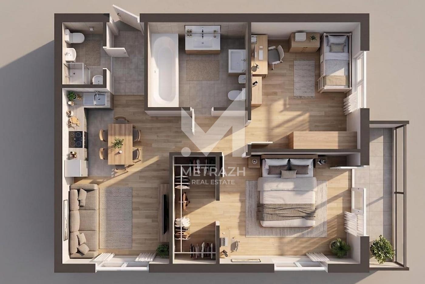 Продажа 3-комнатной квартиры 65 м², Регенераторна, ЖК Комфорт Таун • ID 7790 — фото 15