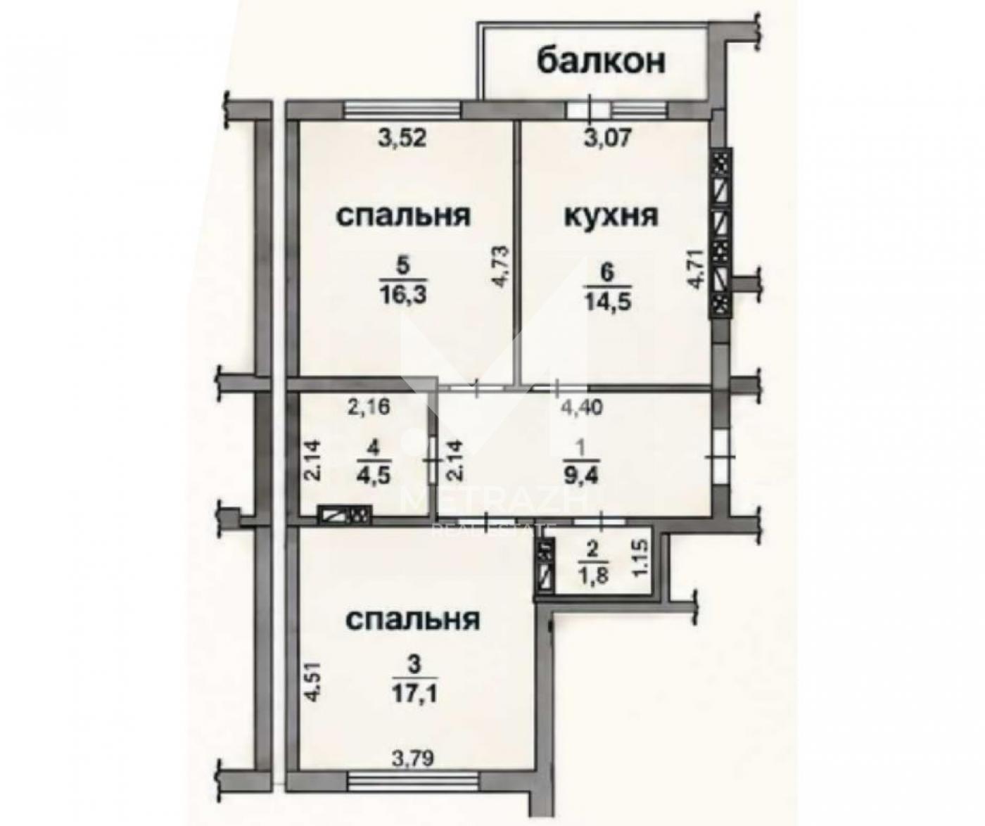Sale 2-room apartment 68 m², Метрологічна, RC Kryshtalevi Dzherela • ID 7527 — photo 2