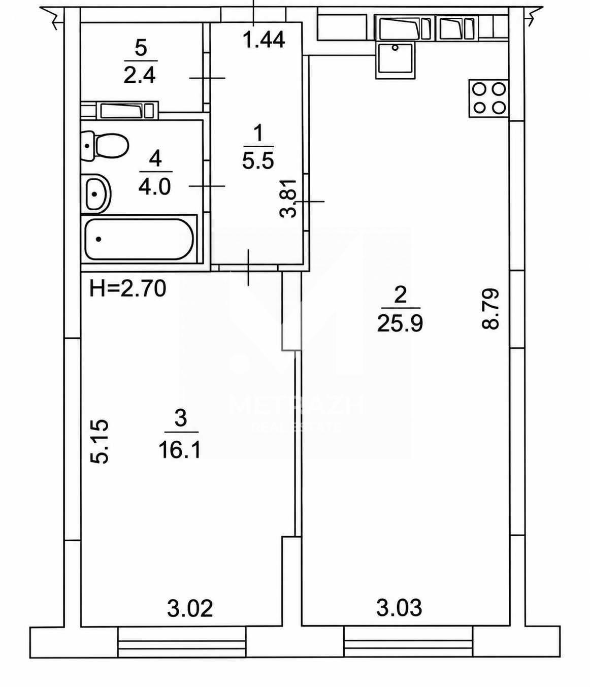 Продажа 1-комнатной квартиры 53 м², Князя Романа Мстиславича, ЖК Новый Автограф • ID 7773 — фото 2