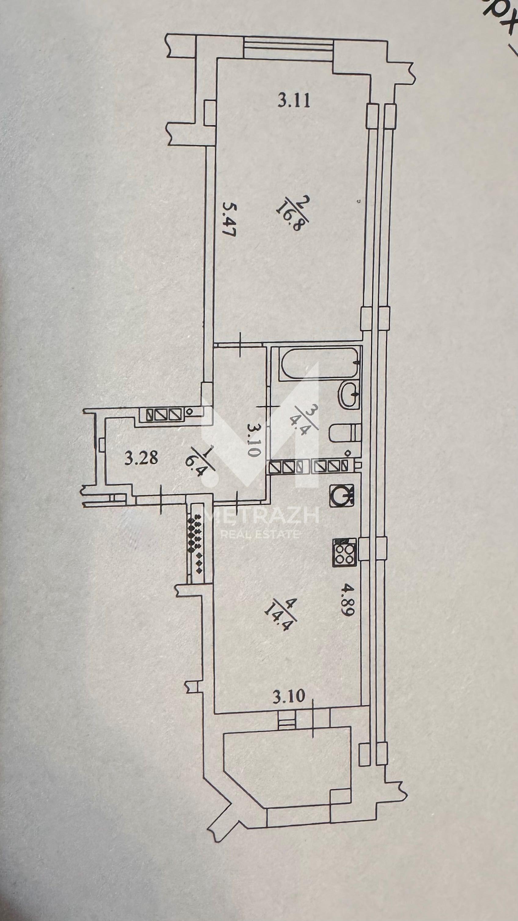 Продажа 1-комнатной квартиры 44 м², Теремківська, ЖК Respublika • ID 7714 — фото 11