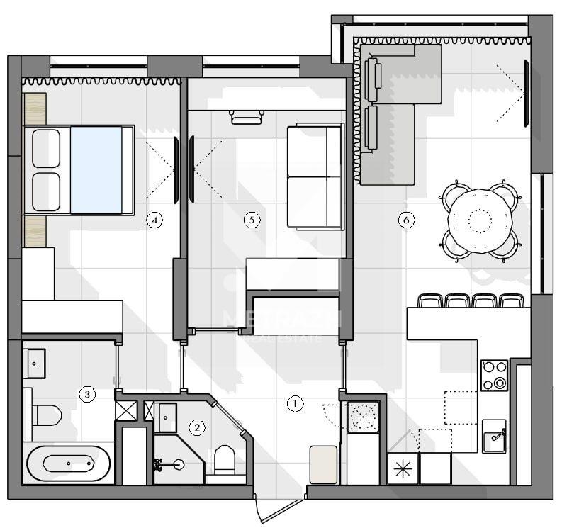 Sale 2-room apartment 68 m², Європейського Союзу, RC Warsawsky 3 • ID 7647 — photo 3