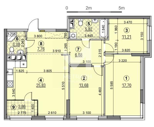 Sale 3-room apartment 98 m², Євгенія Сверстюка, ЖК Галактика • ID 7542 — photo 2