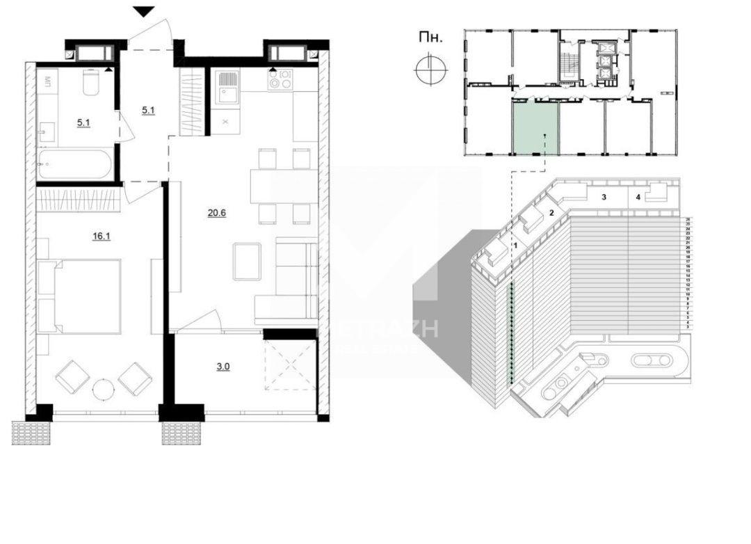Sale 1-room apartment 50 m², Маланюка Євгенія, Русанівська Гавань • ID 7745 — photo 2