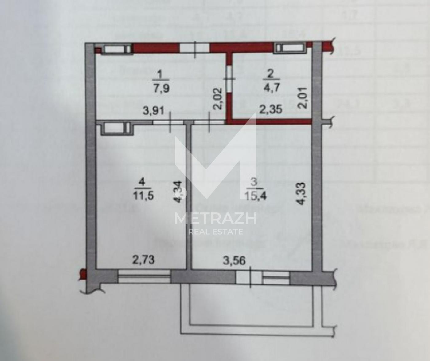 Sale 1-room apartment 40 m², Метрологічна, RC Kryshtalevi Dzherela • ID 7552 — photo 3