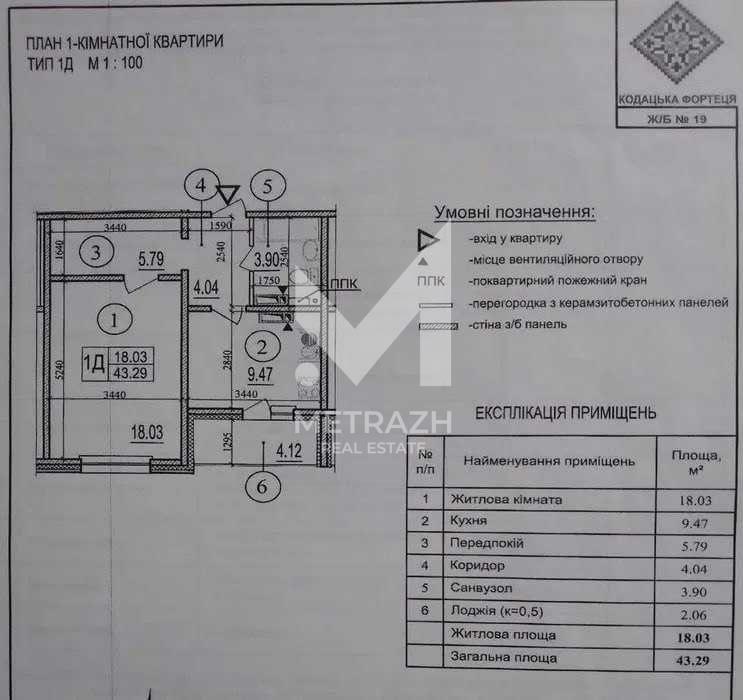 Продажа 1-комнатной квартиры 43 м², Гмирі Бориса, ЖМ Патріотика • ID 7408 — фото 2