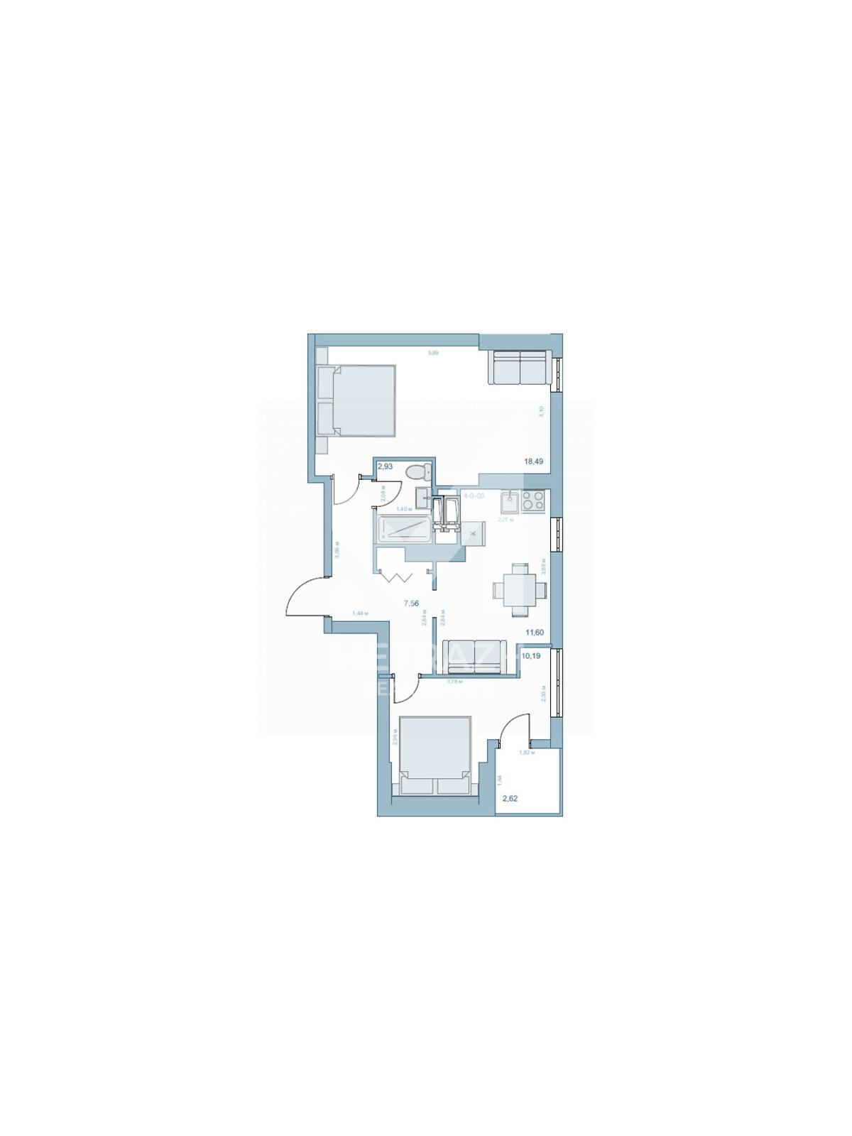 Продажа 2-комнатной квартиры 52 м², Руданського Степана, ЖК Park Hills (Молодіжна ініціатива) • ID 7770 — фото 2