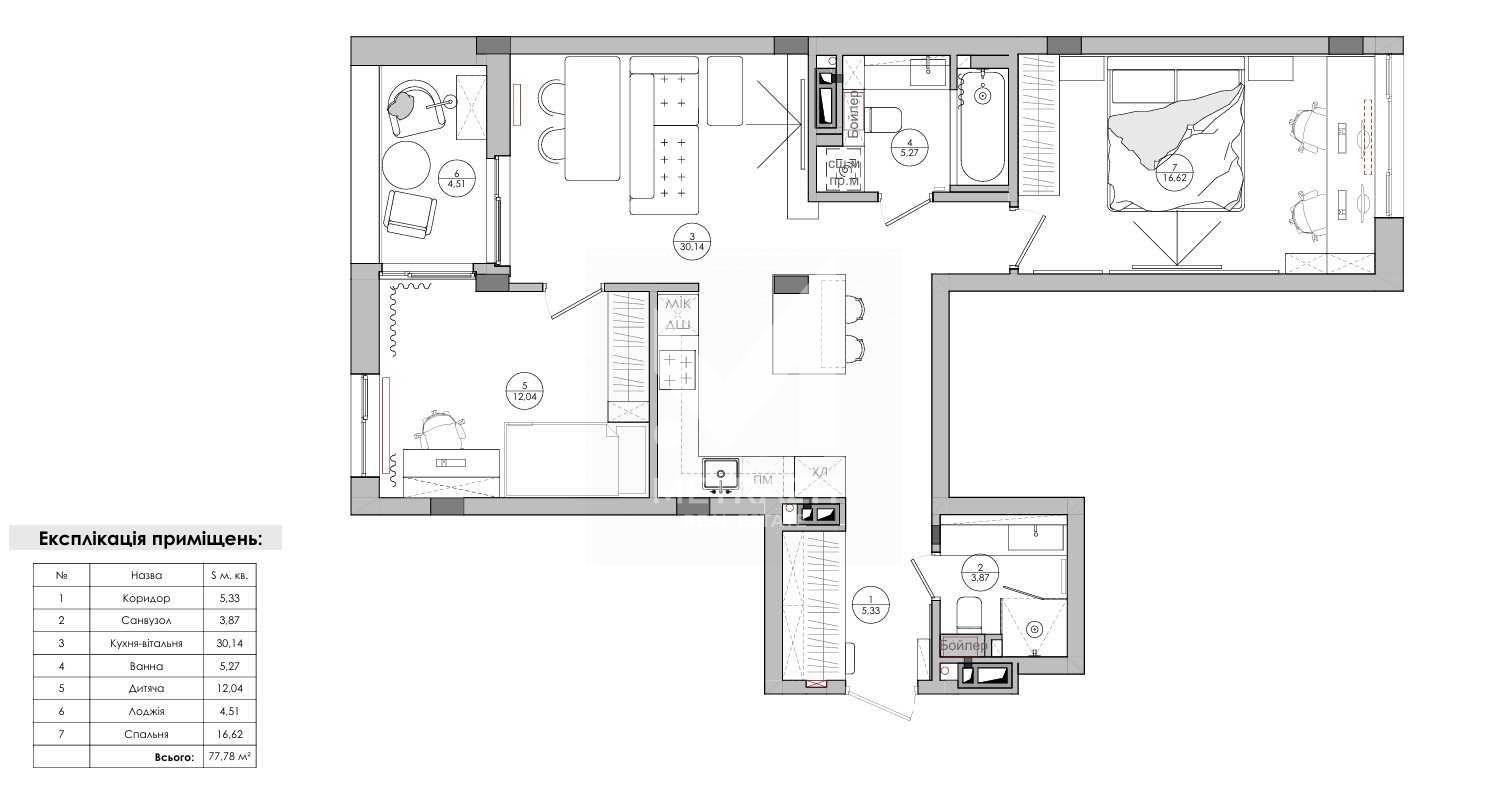 Продаж 2-кімнатної квартири 78 м², Братів Шеметів, ЖК Respublika • ID 7753 — фото 2