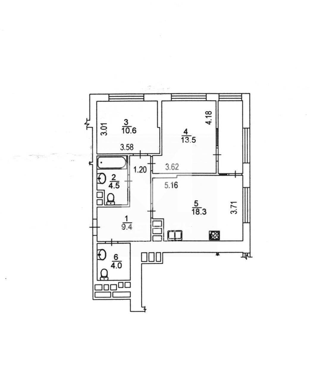 Sale 2-room apartment 66 m², Європейського Союзу, RC Warsawsky Plus • ID 7578 — photo 3
