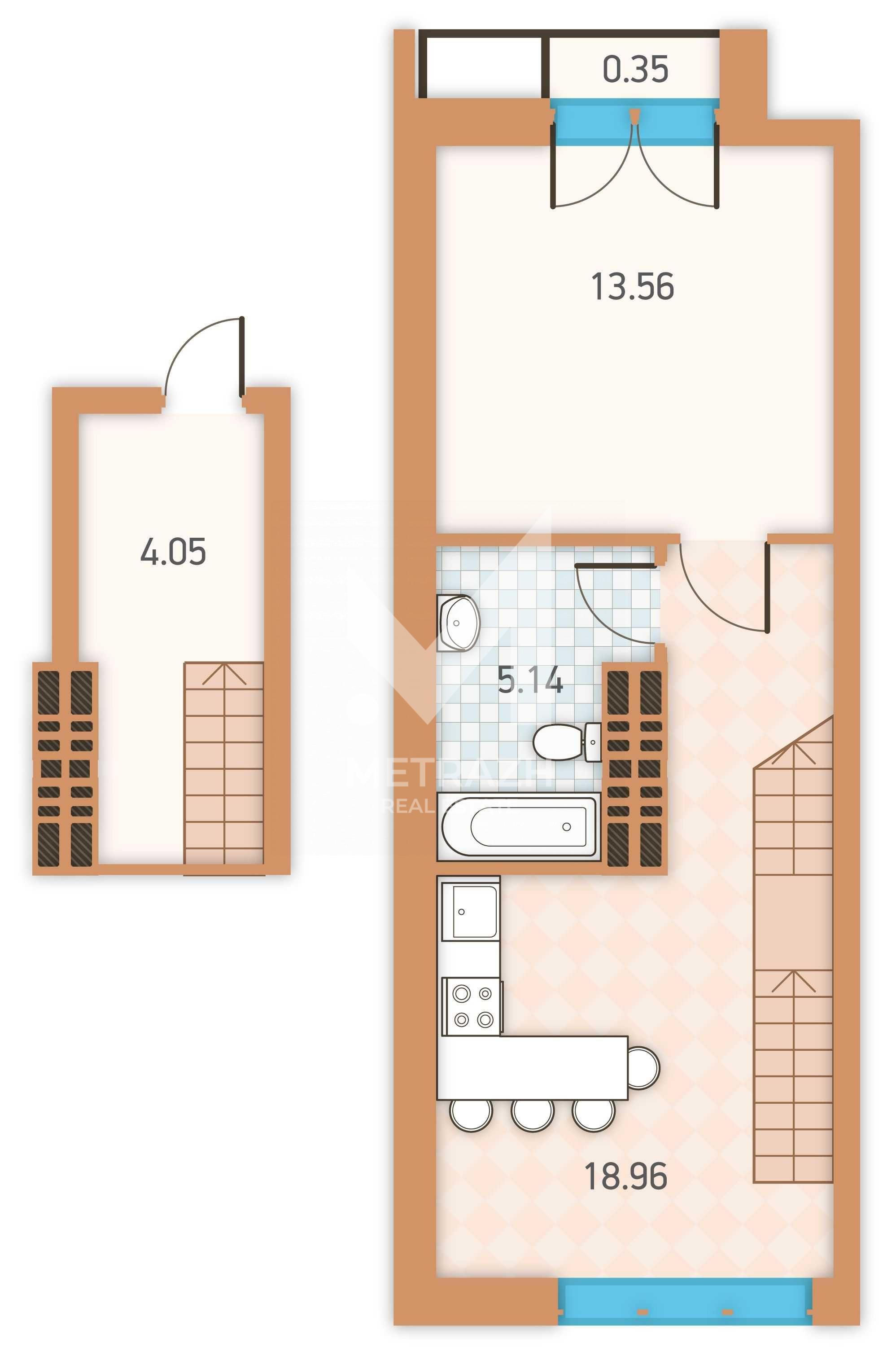 Продажа 1-комнатной квартиры 42 м², Крайня, ЖК Twin House • ID 7706 — фото 8