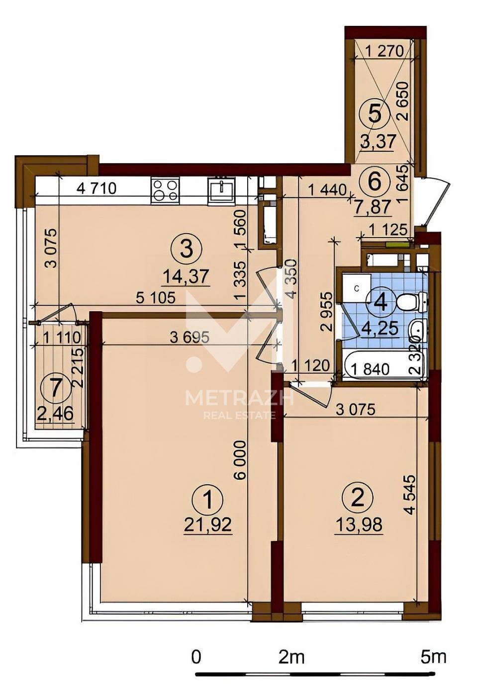Продажа 2-комнатной квартиры 67 м², Родини Крістерів, Варшавський Мікрорайон • ID 7805 — фото 7