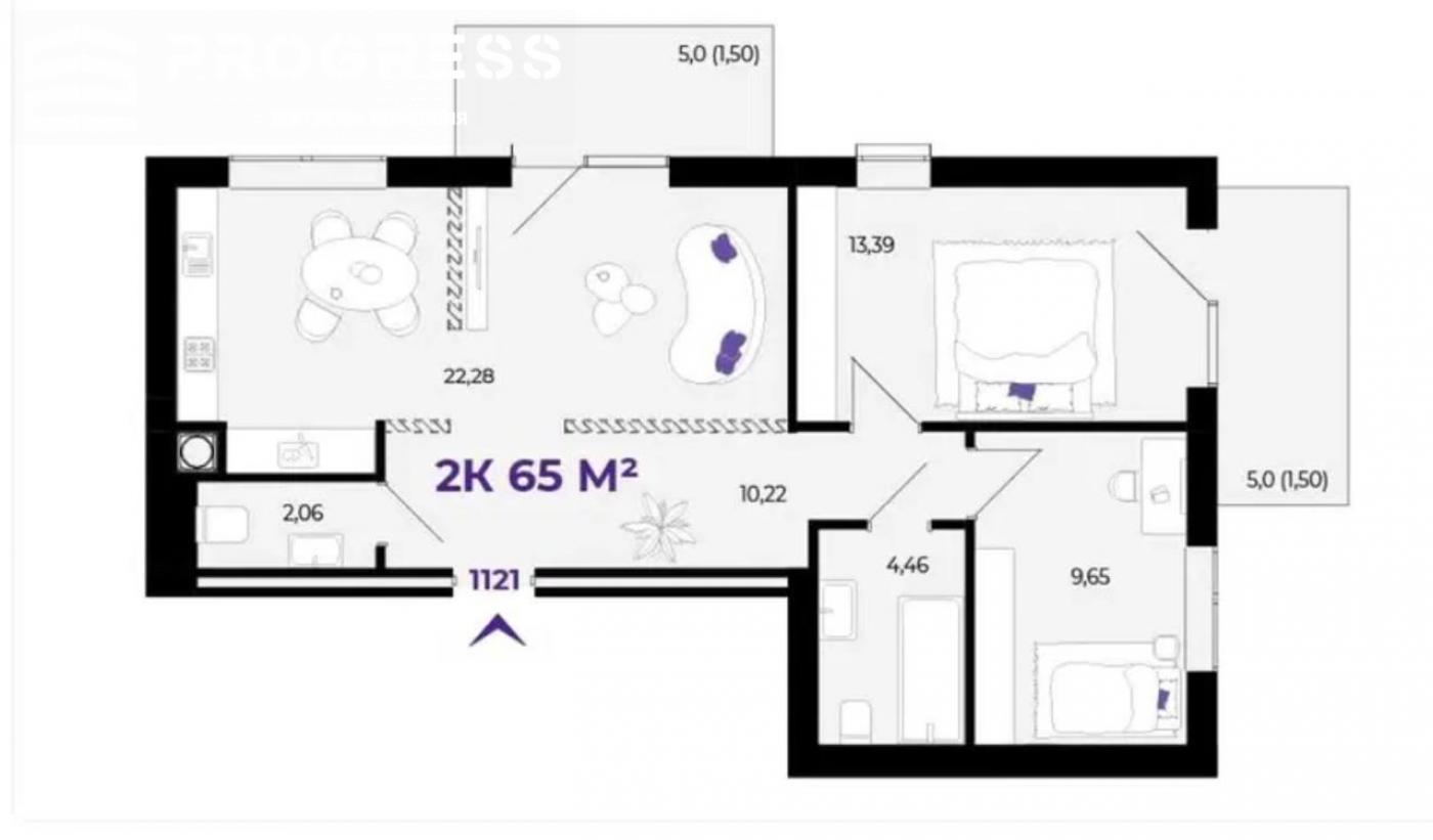 Продаж 2-кімнатної квартири ЖК Wawel - 2