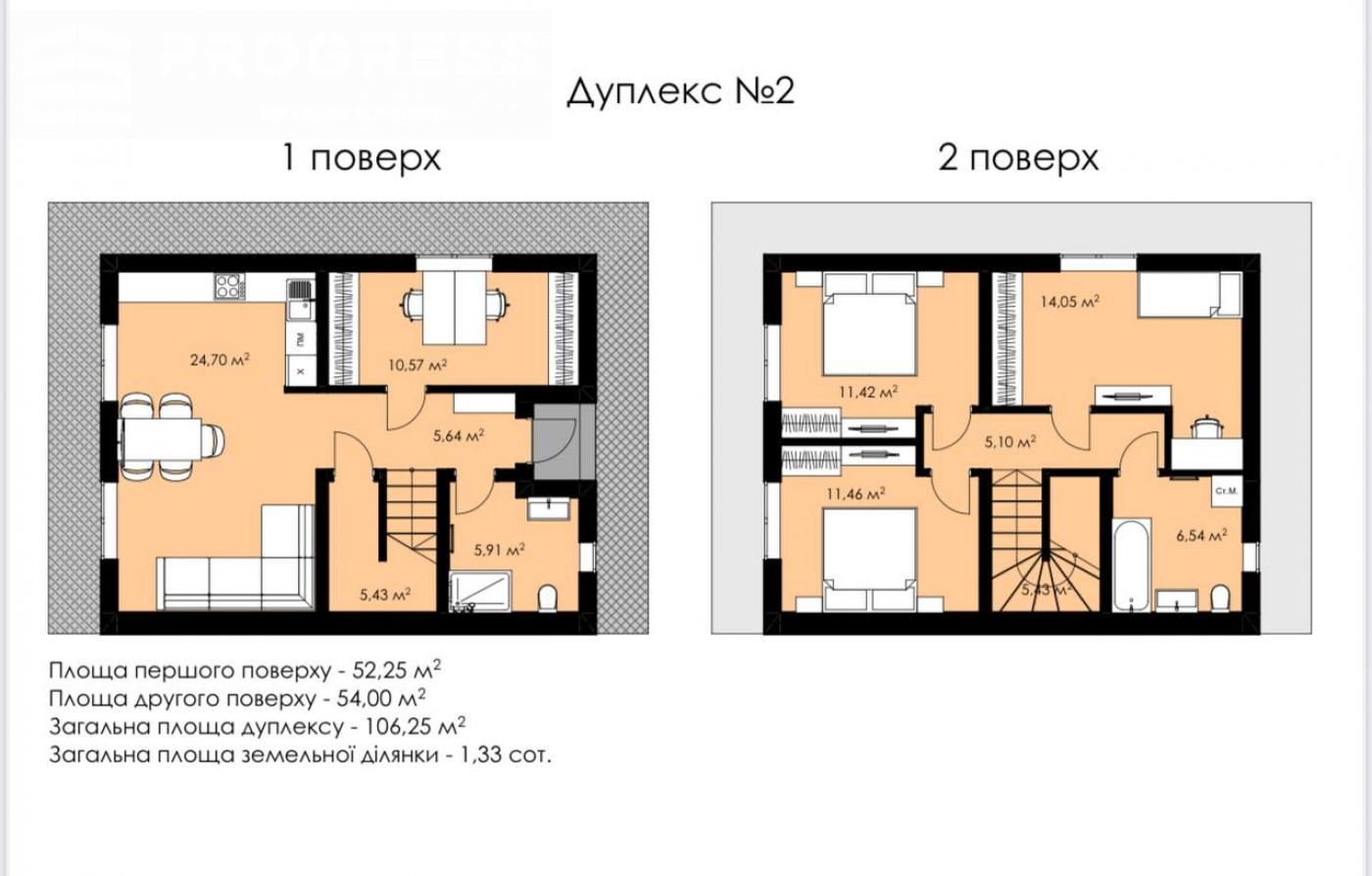Продаж Двоповерхових дуплексів у с.Вовчинець - 10