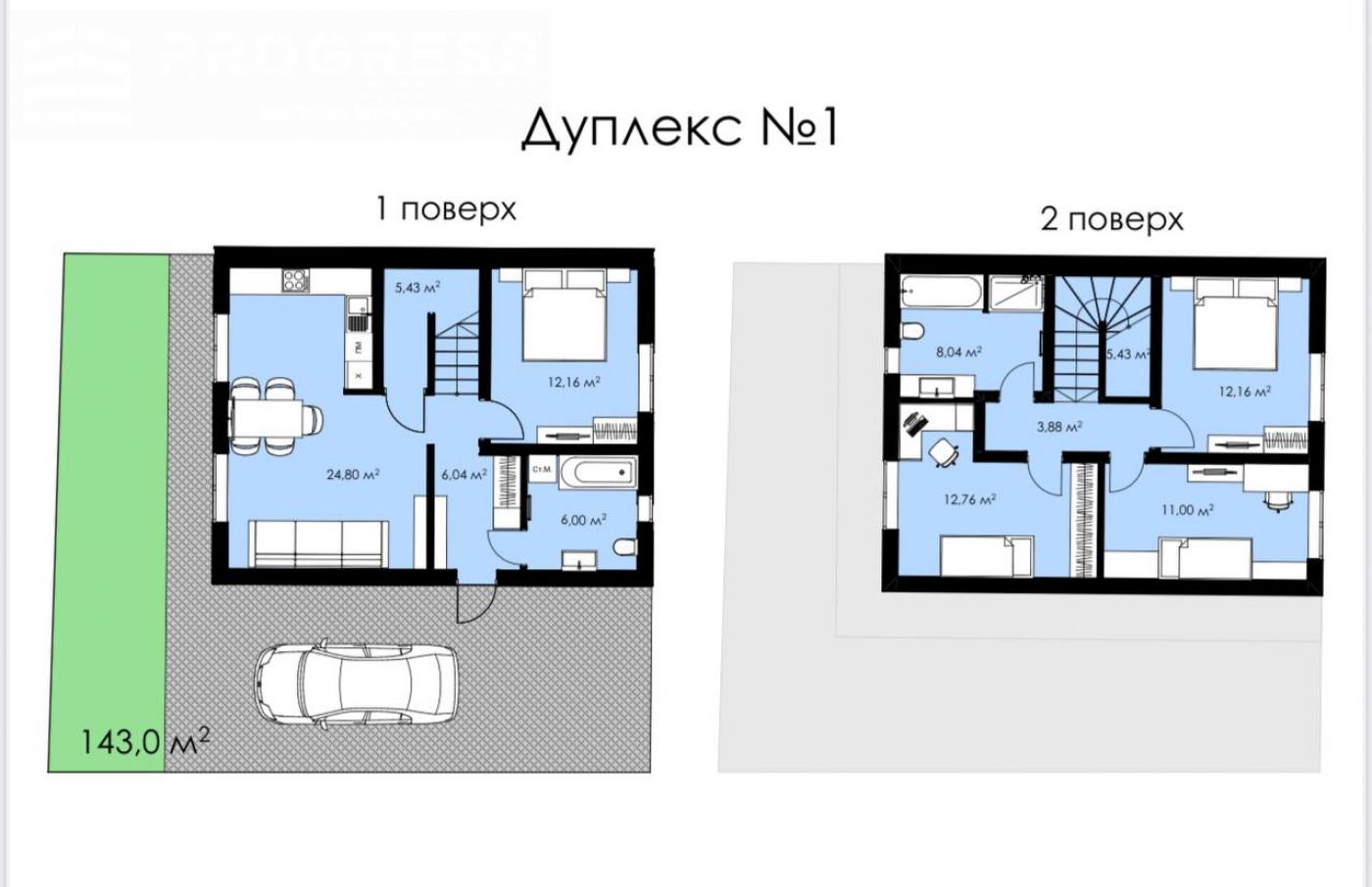 Продаж Двоповерхових дуплексів у с.Вовчинець - 7