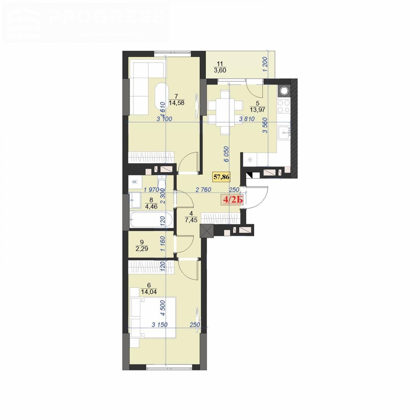 Продам Здану 2 кімнатну Центр Міста Жк Light Home - 2
