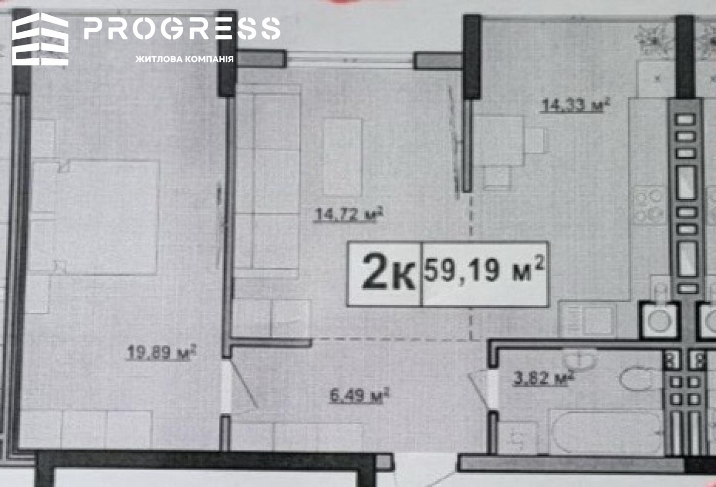 Продаж 2 кімнатної квартири ЖК Парковий маєток. Чорновола. БАМ - 3