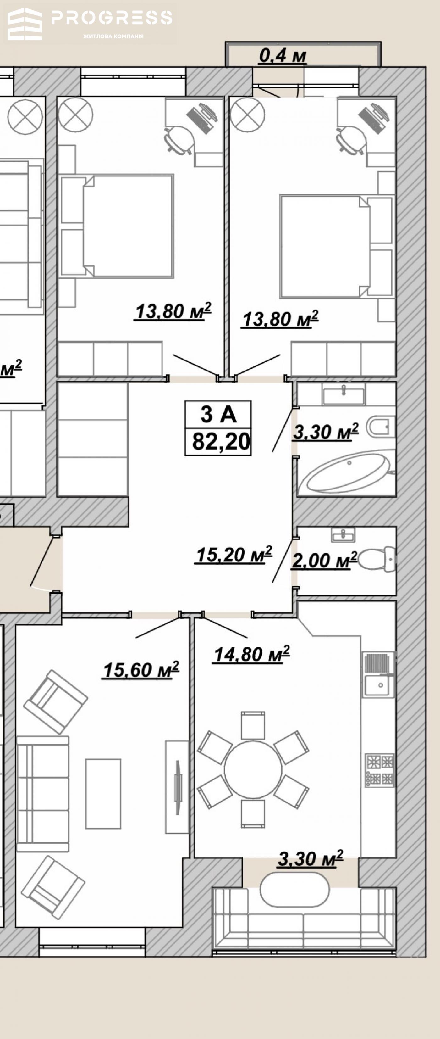 Продаж 3 кімнатної квартири в ЖК Княгинин. Центр - 15