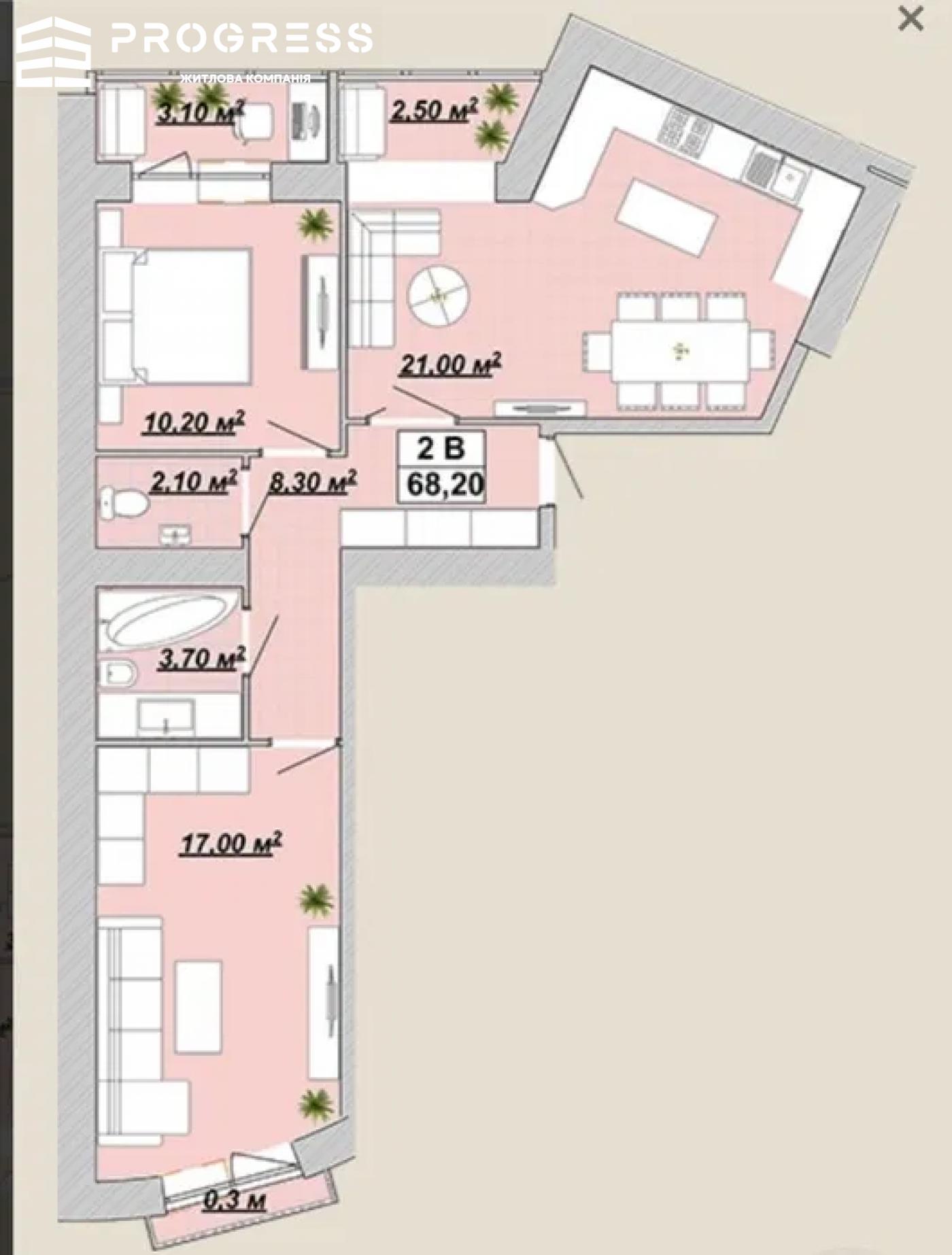 Продаж 2 км.квартири в ЖК Княгинин - 3
